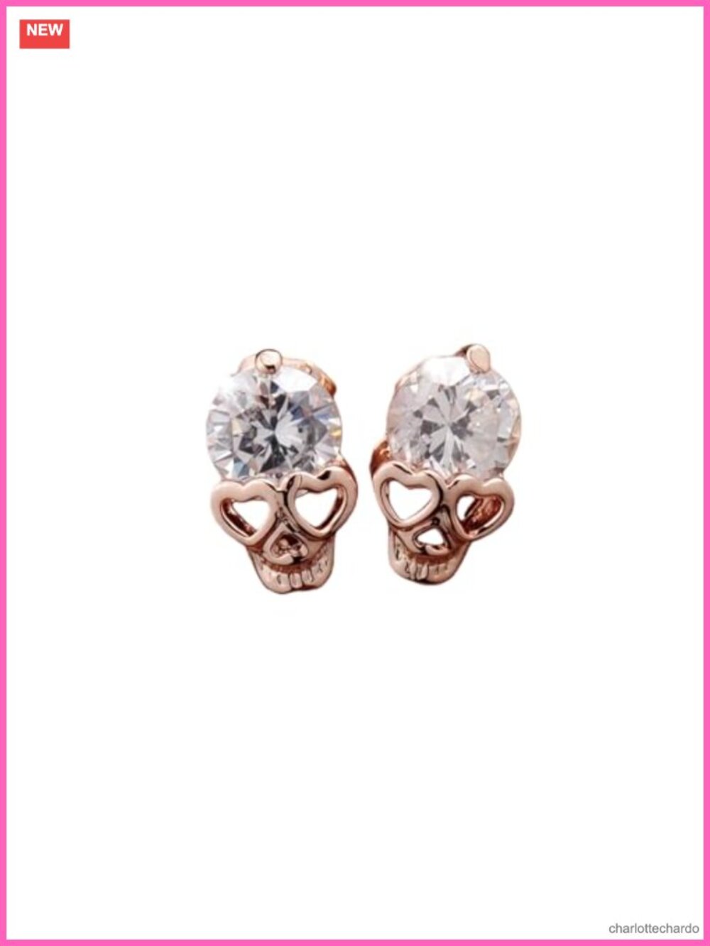 Skull Stud Earrings Punk Gothic Alloy Screw Back Unisex Jewelry